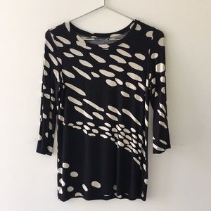 Marimekko Black and White Kotkot Knit Top Medium